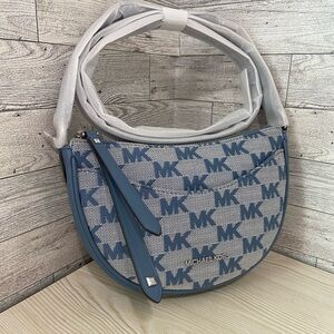 Michael Kors Small Half Moon Dover Crossbody Bag - Denim